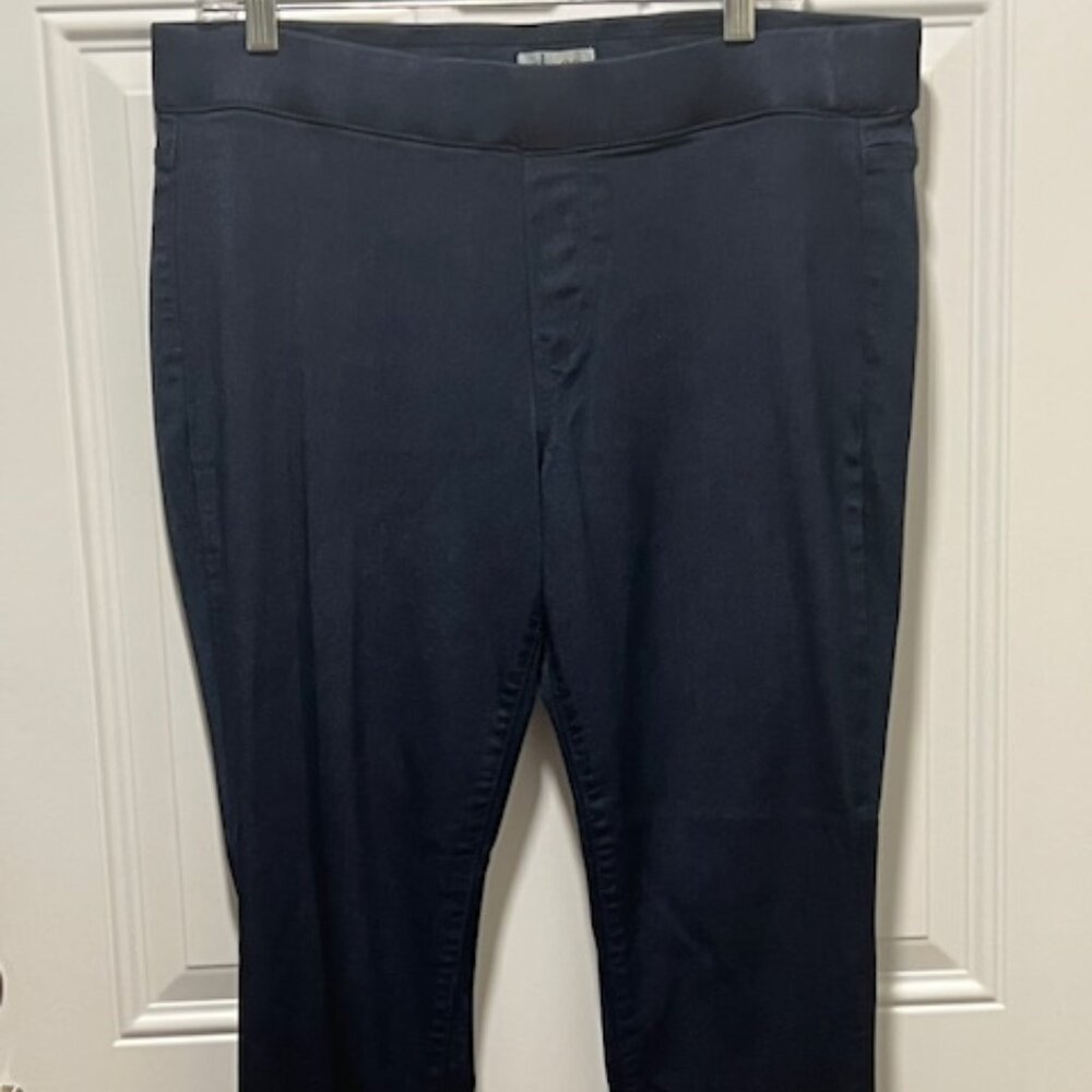 Denim & Co. Distressed Pull-On Stretch Denim Leggings